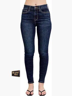 High Waist Non Distressed Skinny Jeans Stretch Denim 29 Inseam